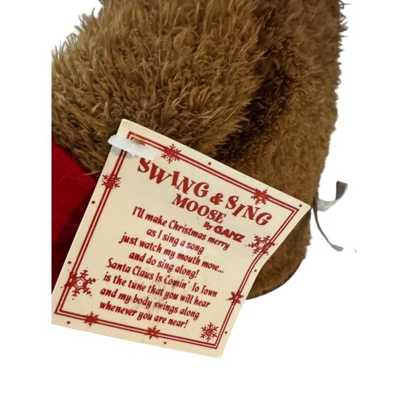 Swing and Sing Christmas Moose 13" Plush Animated Stuffed VIDEO Ganz - Picture 3 of 5